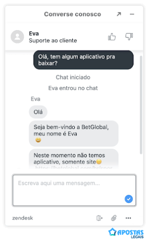Atendimento ao cliente na BetGlobal